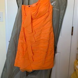 Sherbet one shoulder short dress for formal